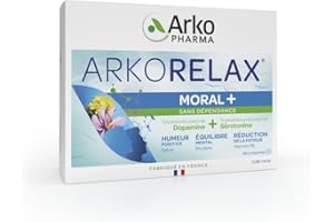 Arkopharma - Arkorelax Moral+ | Humeur positive - Équilibre émotionnel - Réduction de la fatigue - Sans dépendance | 30 jours - 60 comprimés