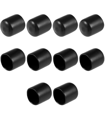 80 Embouts De Protection En Caoutchouc Noir 6mm (1/4 Pouce) - Uxcell