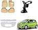 Auto Pearl Premium Quality Car Accessories Combo of Car Floor Foot Mats 4D Beige. & Chrome Plated Car Front Grill. & Universal Car Windshield Mount Holder Mobile Stand. For Chevrolet Beat Type-2 RS.2920.00