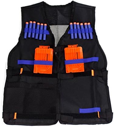 Wosonku Tactical Vest Black Water Jacket N-Strike Elite Pistol Toys Bullets Holder