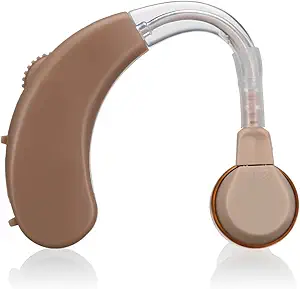 Fastwell Silver Behind The Ear Hearing Aid Sound Enhancement Amplifier (Beige)