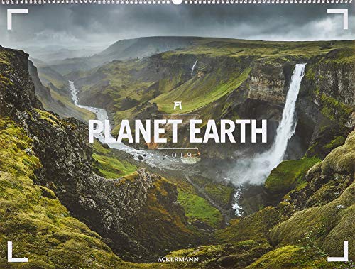 Planet Earth - Ackermann Gallery 2019, Wandkalender im Querformat (66x50 cm) - Großformat / Hochwertiger Panorama-Kalender mit Monatskalendarium