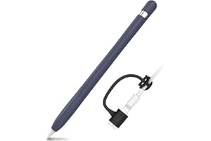 AhaStyle Custodia protettiva antiscivolo [kit adattatore, cavo aggiuntivo] compatibile con Apple Pencil 1
