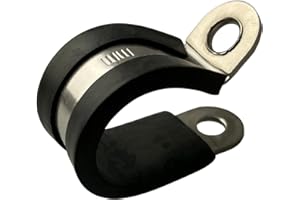 T&R Morsetto stringi tubi in acciaio inox rivestito in gomma a P (5 pezzi) 12mm