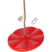 thumbnail image 2 of Idena Red Plate Swing For Kids | Adjustable Rope Swing 100-180cm | Outdoor & Indoor Fun For Ages 3+ | 50kg Capacity 2 of 12