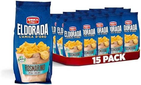 AMICA Chips - Eldorada Patatine con Rosmarino, 15 Confezioni da 130g