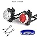 Produktbild SWAMPLAND LED Fahrradbeleuchtung Set, USB Wiederaufladbare LED Fahrradlicht Set, Fahrradlampe Set inkl, LED Frontlichter und Rücklicht, 4 Licht-Modi USB Aufladbare Fahrradlichter, Fahrradlampen Set