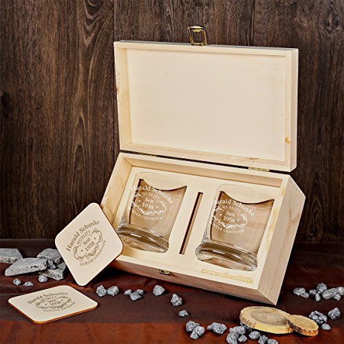 5 Tlg Whisky Geschenk Set 2 Leonardo Glser 2 Untersetzer In Holzbox Geschenkidee Fr Mnner Und Frauen Personalisiert Mit Gravur Quality Whisky 5 Tlg Whisky Geschenk Set 2 Leonardo Glser 2 Untersetzer In Holzbox Geschenkidee Fr Mnner Und Frauen Personalisiert Mit Gravur Quality Whisky