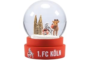 KÖLN COLOGNE 1. FC Köln Schneekugel mit FC-Logo, Dom und Maskottchen Hennes - Plus Lesezeichen I Love Köln