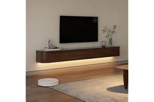 FGNIXLN Mobile TV,Larghezza 180cm Mobile TV Sospeso Soggiorno Moderno Mobili Marrone