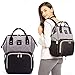 Produktbild CAR SHUN Babywechsel Tasche, Baby Windel Nappy Rucksack Rucksack Multi-Funktion Wasserdichter Reise Rucksack Mit USB-Port Isolierte Taschen Für Die Baby Pflege,Blackwithgray