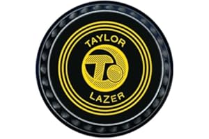AWEHIRU Taylor Lazer Progrip Indoor/Lawn Bowls - Heavy - Black - Set Of 4 (Size 1)