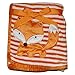 Baby Boys or Girls Unisex Gorgeous Cute Orange and White Woodlands Fox Soft & Cuddly Infants Wrap / Blanket (size 75cm x 100cm approx)