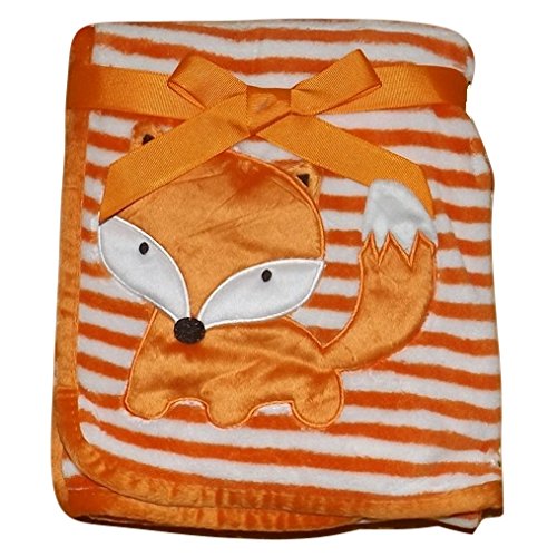Baby Boys or Girls Unisex Gorgeous Cute Orange and White Woodlands Fox Soft & Cuddly Infants Wrap / Blanket (size 75cm x 100cm approx)