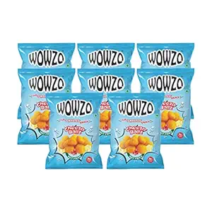 Wowzo Cheese Balls | Tasty Snacks for Kids and Adults (Combo Pack of 8) | Light, Not-Fried & Zero Cholesterol for Health