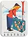 Price comparison product image Vintage Austria Travel Poster Mouse Mat High Quality Skiing Advert Mouse Pad Ski