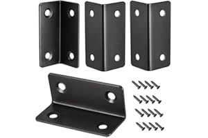 MINDWISSUP 4Pcs Angle Brackets for Wood , 60x25X25mm Corner Brackets Stainless Steel L-Shaped Brackets 90 Degree Corner Brace Sleeper Bracket for Indoor and Outdoor Wooden Furniture, Fences Fixing with Screws