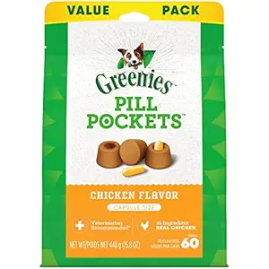 Greenies Pill Pocket Treats Value Bag with Chicken Flavor Capsule