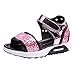 Produktbild Kinder Sandalen,Sannysis Kinder Säugling Kinder Mädchen Bling Loch Rutschfeste Sandalen Prinzessin Freizeitschuhe Outdoor Trekkingsandalen Sportschuhe mit Klettverschluss (30, Rosa)
