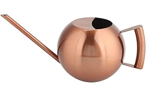 JENNGAOO Konewka z długą wylewką, 33 uncje/1L długa konewka ze stali nierdzewnej Konewka na rośliny domowe do roślin domowych i na zewnątrz (różowe złoto)