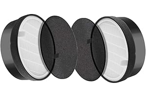 YanBan 2 piezas de repuesto de filtro Hepa para Levoit purificador de aire Levoit LV-H132 LV-H132-RF, piezas de filtro de carbón activado, pieza de purificador de aire de limpieza