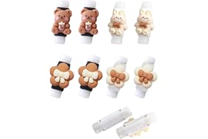 ‎UYRVAPE UYRVAPE 8 Stück Kabel Schutz, Kabelschutz Tiere, Blumen- und Bärenmuster, Ladekabelschutz, USB-Ladekabelschutz, Cable Protector Organizer, kompatibel mit iPhone/Android