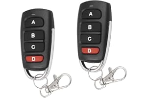 BKIYOUGO Universal Duplicator Remote Garage Door Remote, 433.92 Mhz Remote for Gate, Remote Control Key Fob, Replacement Garage Door Electric Gate, Cloning Remote Control Keychain(2 PCS)