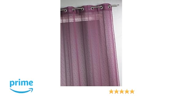 Homemaison Voilage Tissé Et Fileté à Grande Largeur 100 Polyester Prune 300 X 240 Cm