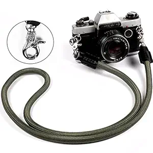 Xaperture Quick Release Rope Camera Neck Straps for DSLR/SLR and mirrorless Cameras - Universal, Sturdy and Durable (125, Army Green)
