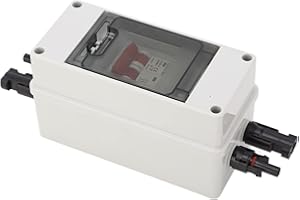 JEFFERGARDEN Interruptor de Desconexión Solar con Disyuntor para Sistemas de Paneles Solares Fotovoltaicos y Vehículos Recreativos (40A)