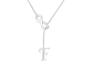 SAMINO Collana da Donna 26 Infinito Lettere Iniziali A-Z per Femmina Ragazze Collana Personalizzata per Moglie Fidanzata Sorella Amica Regali di Anniversario Compleanno Natale Festa della Mamma