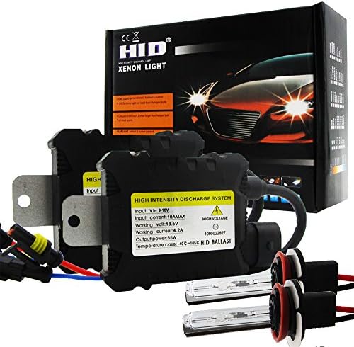 HID Headlight Kit 55W Xenon Bulbs Lamp with Ballasts Set All Colors 3000-12000K Brilliant Light White H8 H9 H11