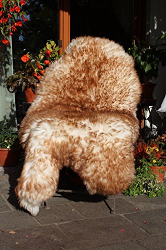 Island Schaffell Lammfell Merinoschaf groß 130-140cm geflammt ökologische Gerbung