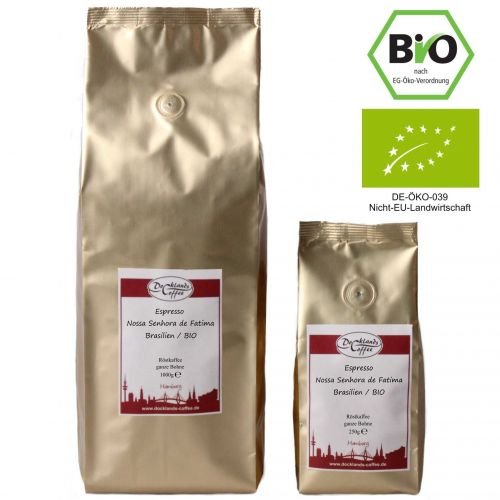 Espresso Nossa Senhora de Fatima Brasilien BIO ItemWeight 1000g, FlavorName ganze Bohnen