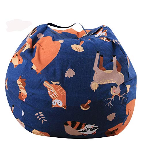 Preisvergleich Produktbild Aufbewahrungssack Organizer, Plüschtier-Aufbewahrungstasche für Kinder, Leinensitzsack mit großer Kapazität, Aufbewahrungstasche für zu Hause, 2