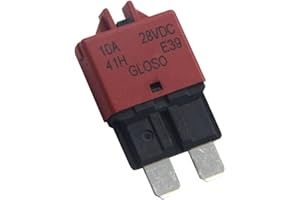 RKURCK 12V-28V DC Manual Reset Low Profile ATC Circuit Breaker Resettable Blade Fuse 10A