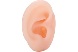 OREILET Modelo de oreja, pantalla de oreja flexible y duradera, práctica silicona artificial para demostrar el uso de audífonos en escaparates