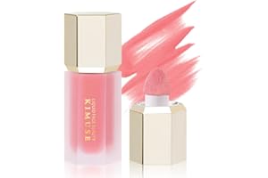 KIMUSE Blush Liquido Blush in Crema Cheek Heat, Texture Leggera ed Effetto Naturale, Dewy Trucco (Happiness-Shimmer Peachy Pink)