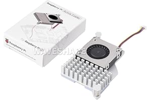 Coolwell Official for Raspberry Pi Active Cooler Fits Raspberry Pi 5 with Temperature-Controlled Blower Fan Aluminium Heatsink