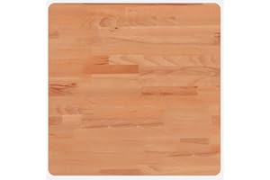 vidaXL Tablero de Mesa Cuadrado de Madera Maciza de Haya 50x50x4 cm