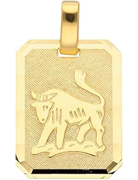Gold 8 k ( 333 ) Sternzeichen Anhänger - Stier - B. 11,8 mm - H. 15,5 mm