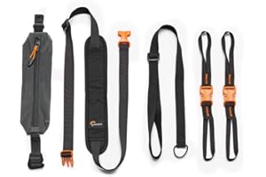 Lowepro GearUp Kit di Cinghie per Accessori - Compatibile con Tutte le GearUp Camera Box - Configurazioni di Trasporto Multiple, Nero