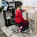 Produktbild LiuJF-Tables/Chair Anti-Myopie Studie Stuhl Kind Smart Stuhl Sessellift Computer Stuhl Korrektur Sitzende Position Student Stuhl Schreib Stuhl 54 * 44 * 98 cm (Farbe : Schwarz)