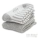 Little Grippers Warm and Cosy Grey Towelling 6-12 Months Baby Socks with Stay On Technology