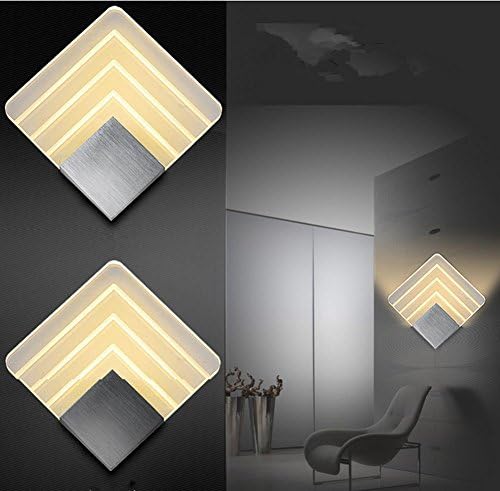Acrylic E14 Button-Style High-Grade Wall Lamp Aluminum Square Aisle Hotel Works Wall Lamp Led Room Bedside Lamp Art Bedroom Wall Lamp , 1