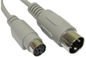 Bluecharge Direct 15cm 6 Pin Mini-DIN PS/2 Female to 5 Pin DIN Male Keyboard Adapter Cable Lead