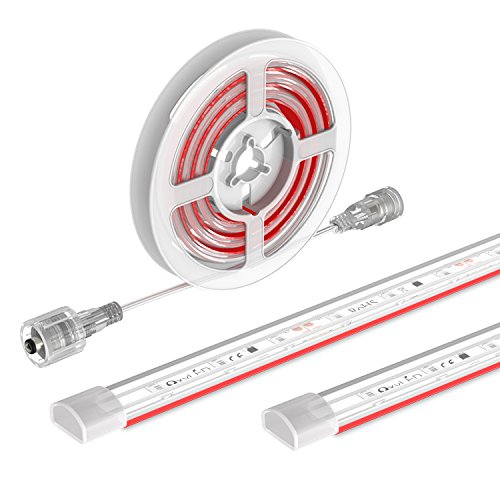 Preisvergleich Produktbild LED Pflanzenlicht Strip, OxyLED LED Pflanzenlampe, 24W Wasserdichtes Pflanzenleuchte Lichtbalken mit AC Adapter für Indoor Garten, Gewächshaus, Biologische Hydrokultur (3 x Leuchtstreifen) M-01