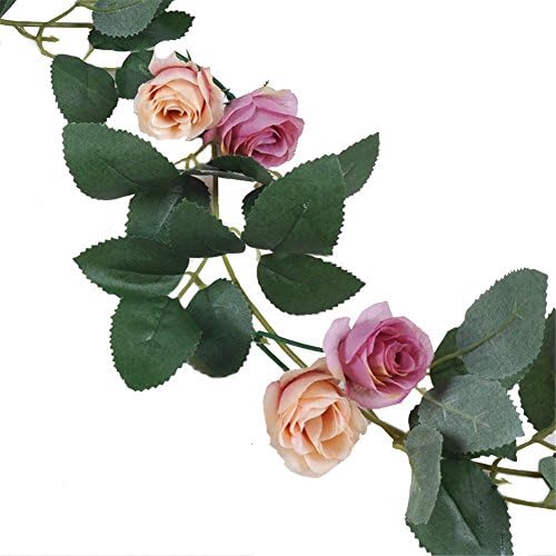 TELLM Roses Vine hanging wedding arch pipe ceiling decoration flowers Red Bean