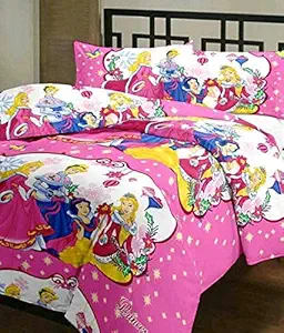 Blizz Mont Super Soft Polyester Blend Cartoon Design Print Reversible Kids Single Bed Dohar, Multicolour-C2 -(JF030)