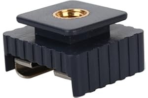 Asixxsix Universaladapter für Blitzschuh mit Blitzschuhanschluss, Adapter zur Montage auf Blitzschuh aus Metall, Standard Schwarz leicht für die meisten Liebhaber der